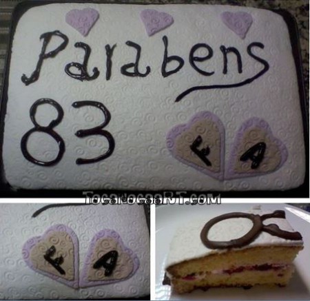 Cobertura em pasta Portuguesa e recheio de morango